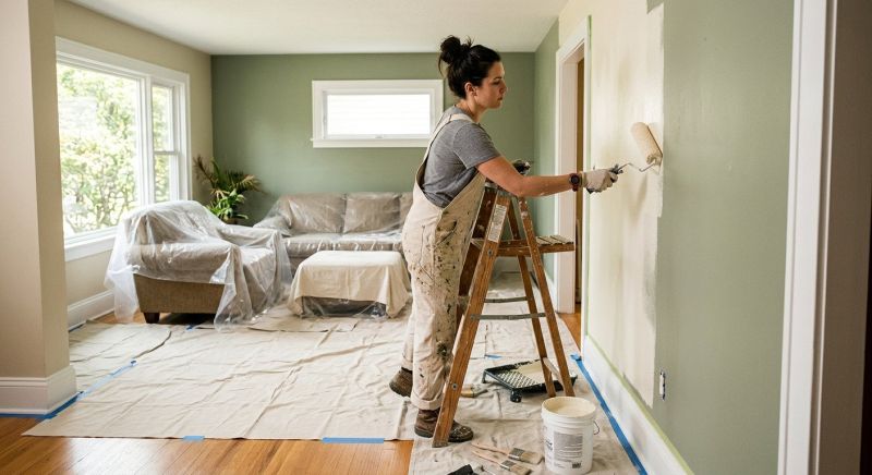 Interior Trim Painting in Kansas City, KS