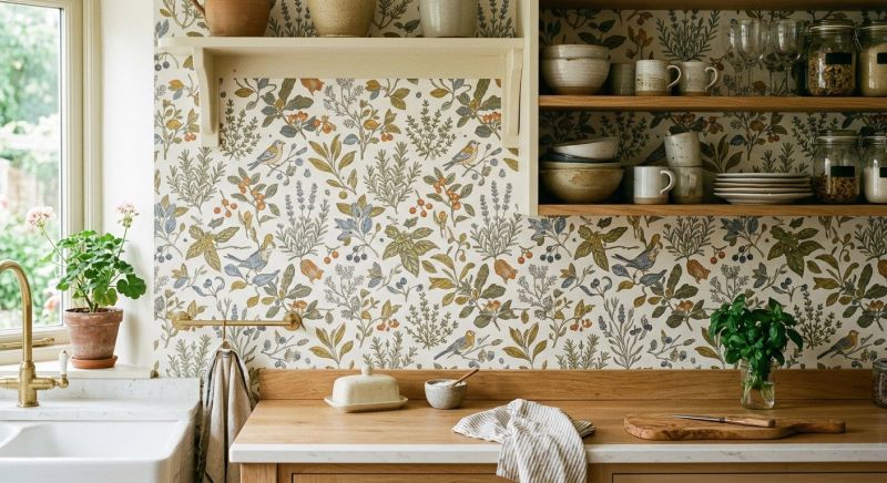 Kitchen Wallpaper Installation in Roswell, GA