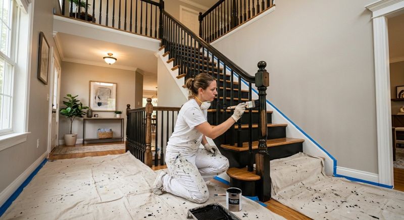 Bannister Staining in Kansas City, KS