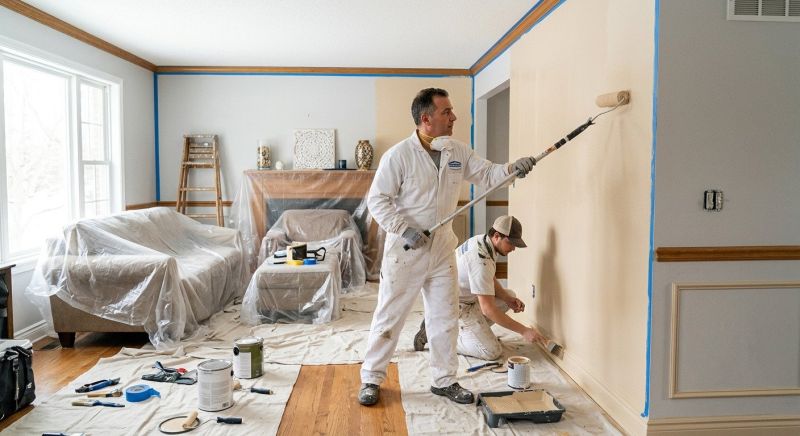 Basement Wall Painting in Wilmington, NC