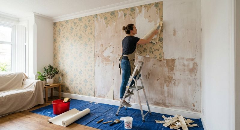 Hallway Wallpaper Installation in Conroe, TX