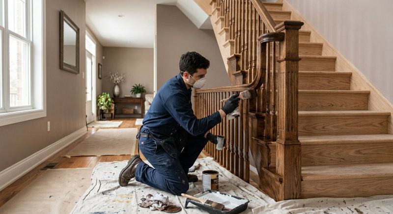 Indoor Staircase Painting in Wilmington, NC