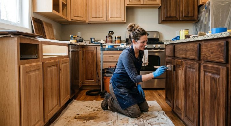 Kitchen Cupboard Refinishing in Bloomington, IN